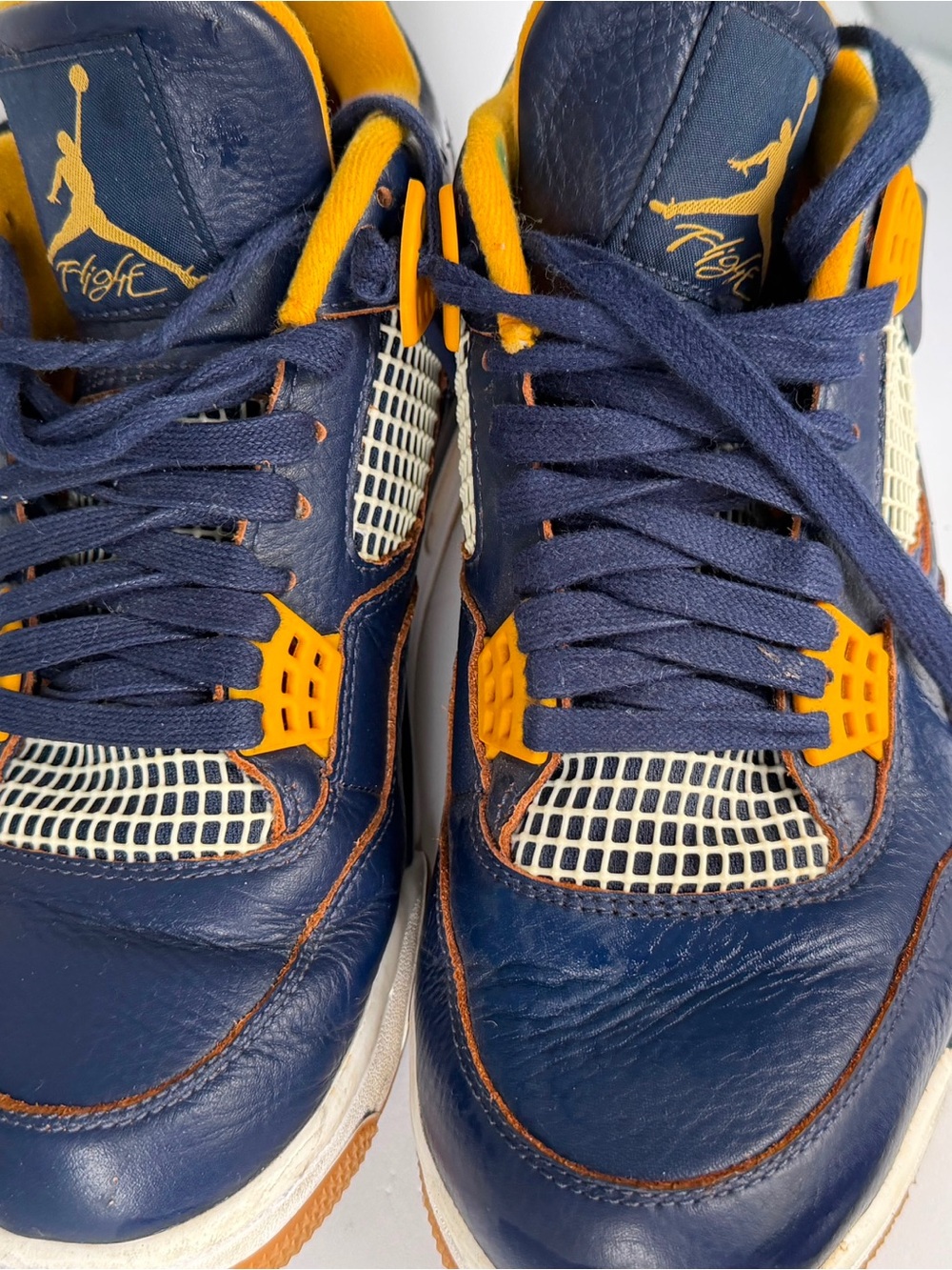 Air Jordan 4 Retro “Dunk From Above” Midnight Navy Gold Size 9 Men’s - Picture 13 of 13
